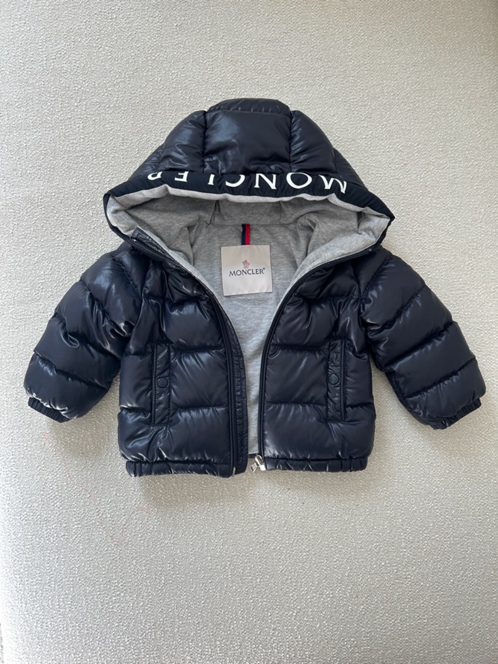 Moncler Baby / Toddler Navy Puffer Coat 12 - 18 Months